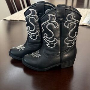 Kids Black Cowboy Boots
